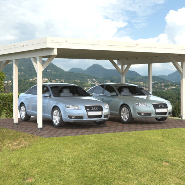 Carport doppio con copertura