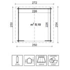 Casetta in legno 250x250