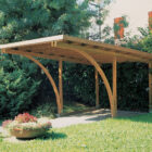 copertura auto in legno