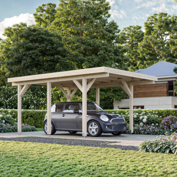 Carport singolo con copertura