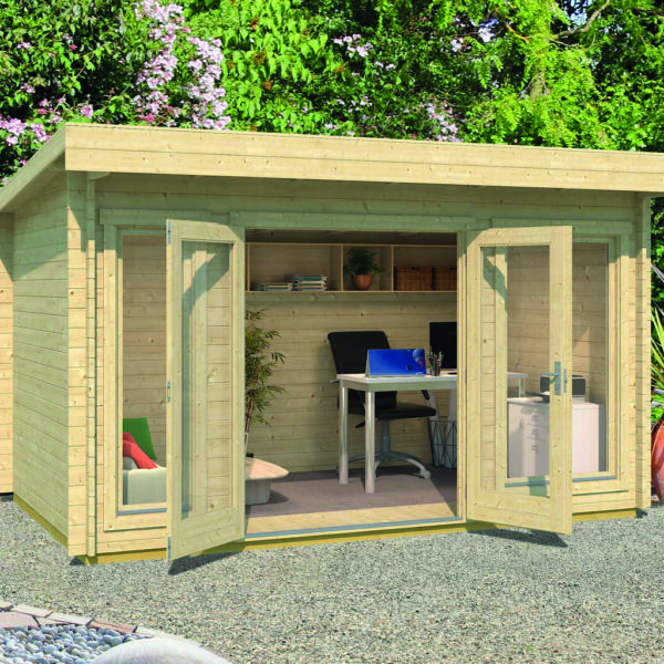 Casetta in legno Dorset 1  cm 390x250 Pavimento incluso