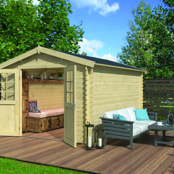 Casetta in legno Norah 380 cm 275x380 Pavimento incluso